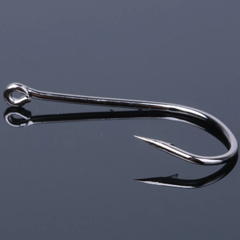 50pcs/lot Fishing Hooks Double Bait Holder Barbed Fishhooks Long Shank Carbon Steel Sharp Fishhook Beach And Live Bait Fishhooks