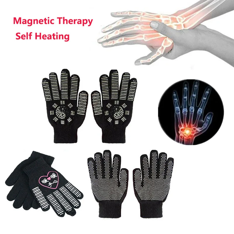 Winter Warm Effective Arthritis Joints Braces Gloves Self Heating Tourmaline Rheumatoid Pain Relief Magnetic Therapy Hand Caring | Дом и сад