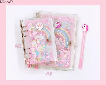 

A5/A6 New Unicorn Journal Notebook Handbook Diary Multifunctional Softcover Planner Book Set School Supplies Kids Learning Gift
