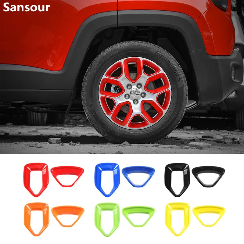 Sansour ABS крышка ступицы колеса автомобиля декоративная рамка наклейки для Jeep Renegade
