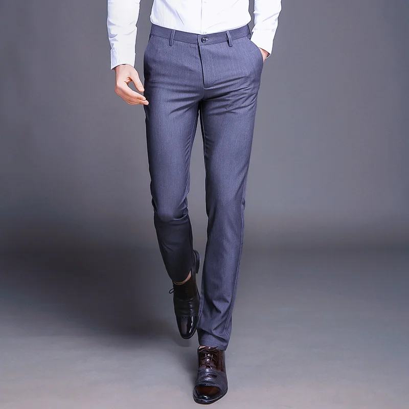 New Fashion High Quality Cotton Men Suit Pants Straight Spring Autumn Long Male Classic Business Casual Trousers Full Length New Fashion High Quality Cotton Men Suit Pants Straight Spring Autumn Long Male Classic Business Casual Trousers Full Length