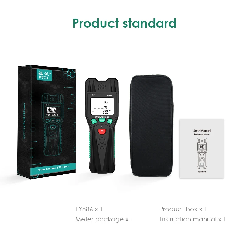Two Pins Digital Wood Moisture Meter 7 Categories of Materials Humidity Tester Timber Damp Detector with LCD Display Backlight wood moisture meter