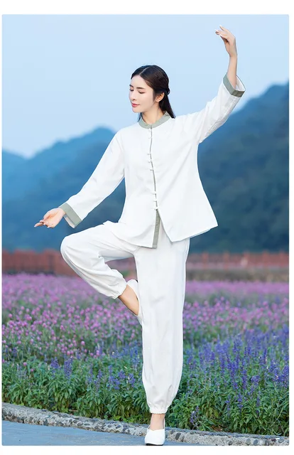 Womens Cotton Linen Tracksuit Set For Yoga, Meditation, Kungfu, And Tai Chi  New Design Physical Fitness Outfit From Fleming627, $42.97