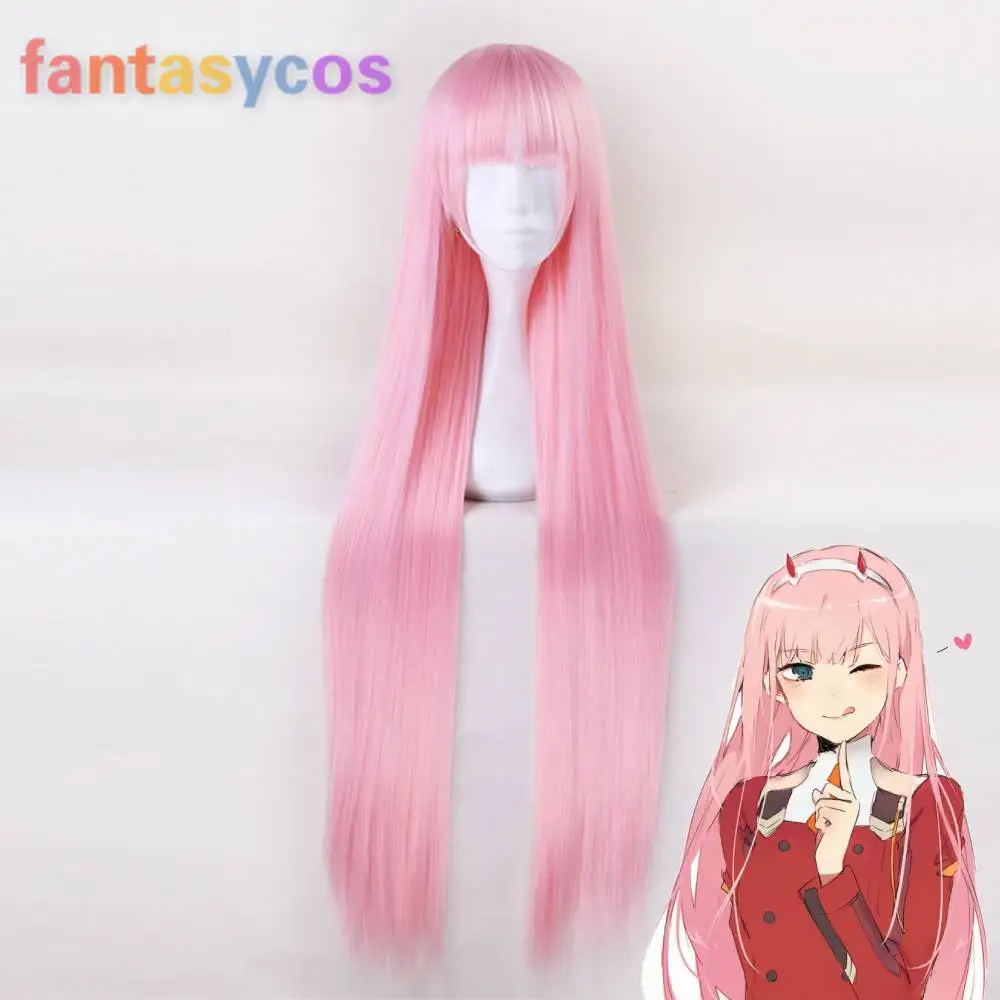 Парик для косплея из длинных розовых волос аниме дорогой в Фране парик Zero Two