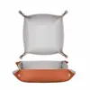 60% Hot Sale Fashion Key Storage Box Multi-purpose Snap Button Design Faux Leather Desktop Jewelry Cosmetic Plate Tray for Home 1