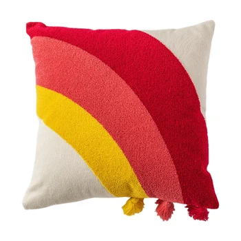 

Rainbow Pillowcase Nordic Cotton Back Pillows Cover Embroidery Colorful Pillowcase Decorations for Home Room