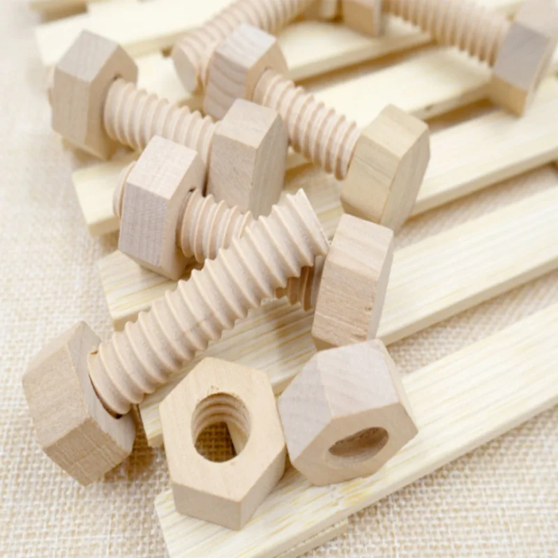 Wooden Screw Nut Assembling Educational Toy Early Education Wood Montessori Hands-On Shape MatchingTeaching Aids For Children 2 Wooden Screw Nut Assembling Educational Toy Early Education Wood Montessori Hands-On Shape MatchingTeaching Aids For Children 2