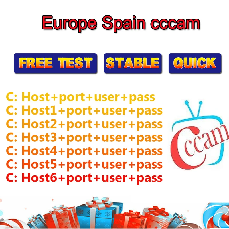 

Newest 2020 most stable cccam cline for Europe spain Satellite tv Receiver 8lines WIFI FULL HD Support DVB-S2 Decoder cline