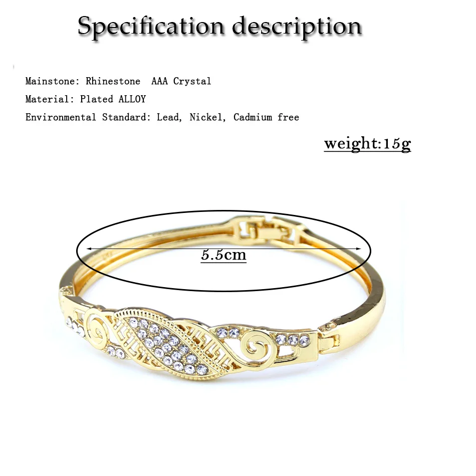 Sunspicems Arabic Thin Bracelet Sets Women Crystal Wrist Bangle Gold Color Bride Wedding Jewelry Morocco Bracelet Festival Gift bangle bracelet crystal bracelets