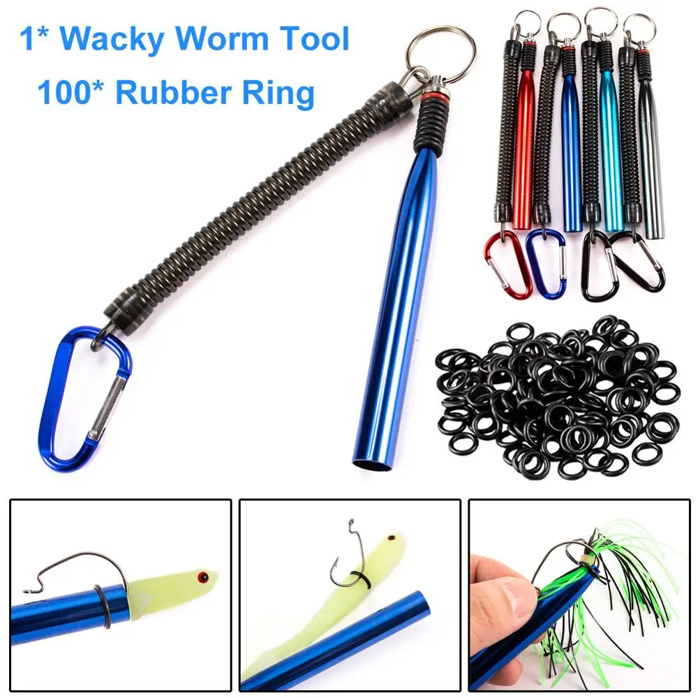 

Wacky Worm Rig Tool with O-Rings for Rigging Plastic Soft Baits Worms MSD-ING