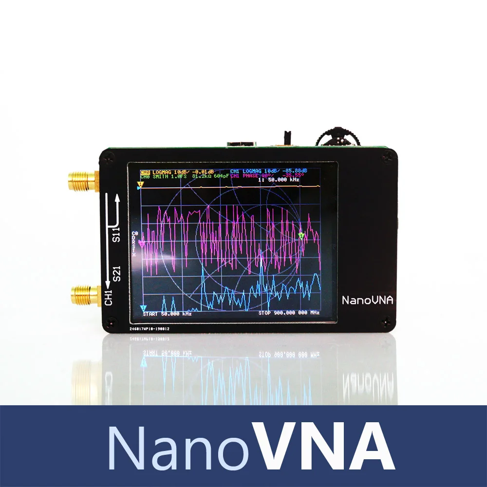 NanoVNA 50 KHz-900 MHz Векторный анализатор цепей цифровая функция касания экрана коротковолновый MF HF антенна УКВ, СКВ анализатор стоячая волна