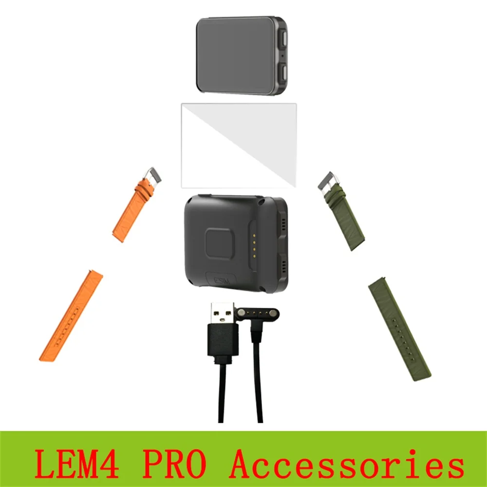 LEM4 PRO, аксессуары для умных часов, сменные ремешки, задняя крышка экрана, зарядный кабель, Защитная пленка для DM99, умные часы