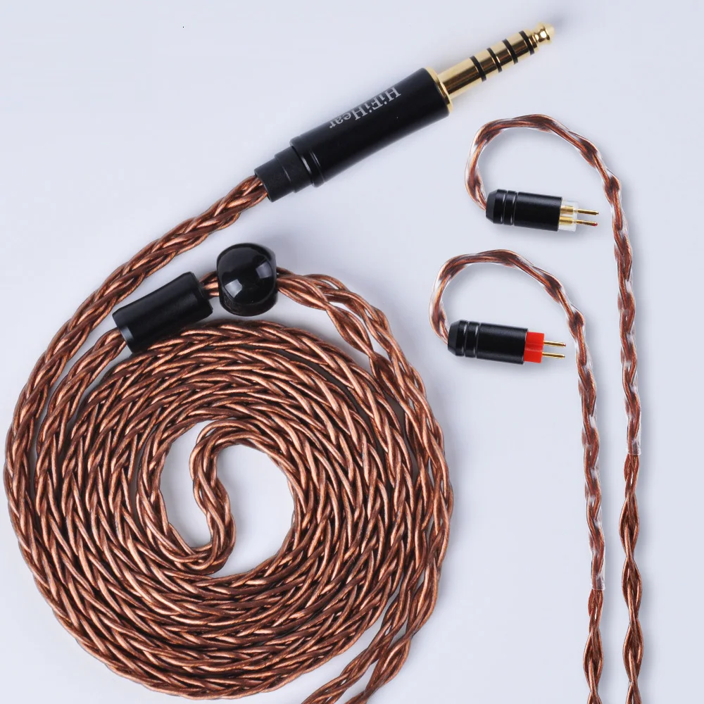 HiFiHear 8 Core с серебряным покрытием Модернизированный кабель 2,5/3,5/4,4 мм балансный кабель с MMCX/2pin разъем для HQ8 HQ12 ZS10 ZS6 AS10