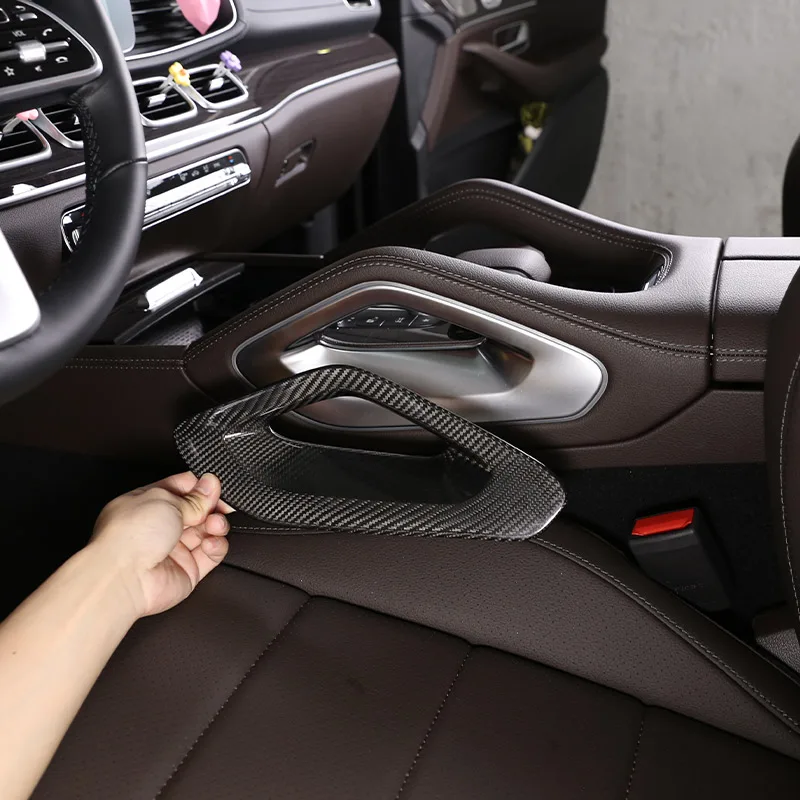 

Real carbon fiber For Mercedes-Benz GLE GLS 2020-2022 Car Center Console Armrest Both Side Panel Decoration Sticker Accessories