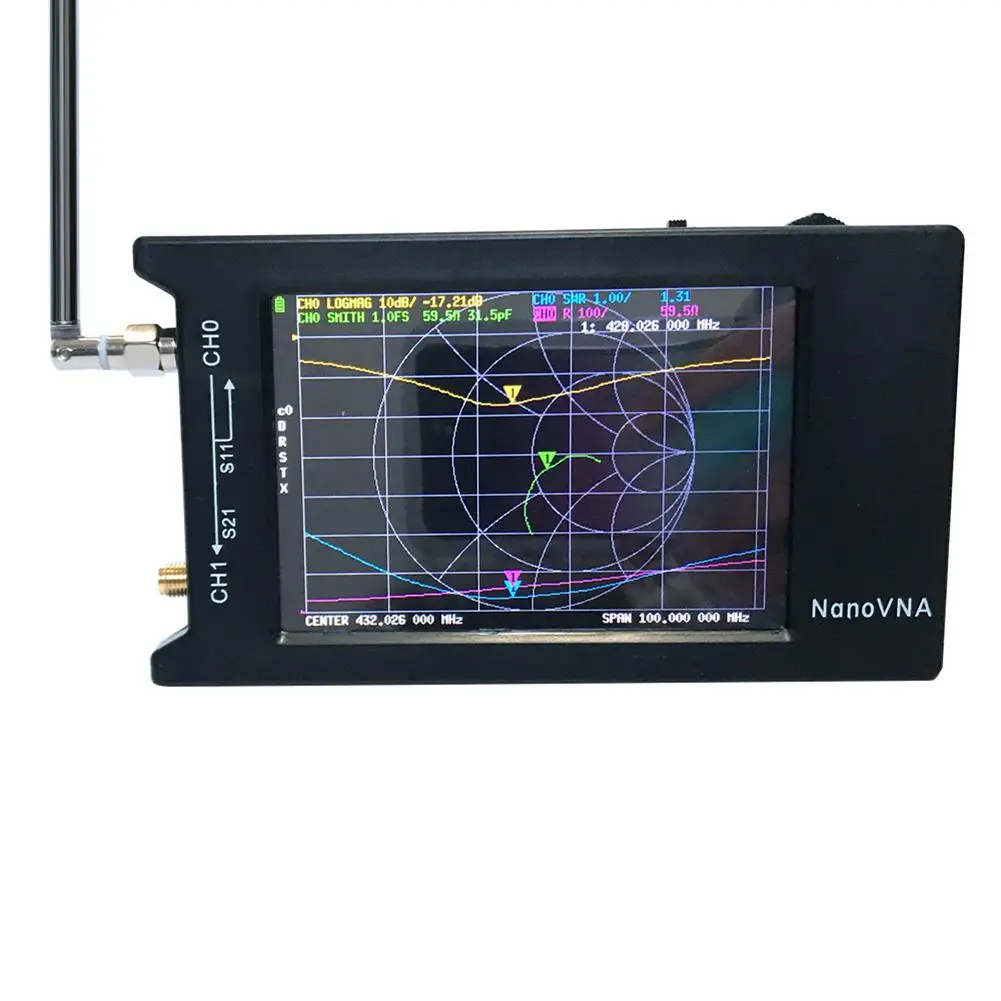 NanoVNA 1 5 GHz Векторный сетевой анализатор цифровой ЖК дисплей сенсорный экран
