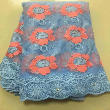 

African Net Lace Fabrics 2019 Latest Nigerian Wedding Lace Fabrics Embroidered Dubai Tulle French Laces Materials With Stones