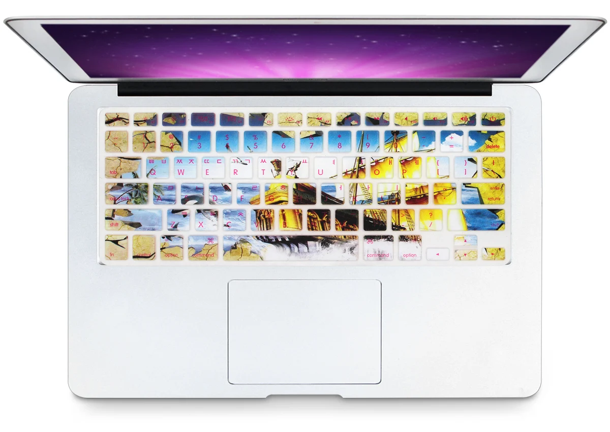 Защитный чехол для клавиатуры корейский язык США силиконовый Macbook Air 13 Pro Retina 15 17
