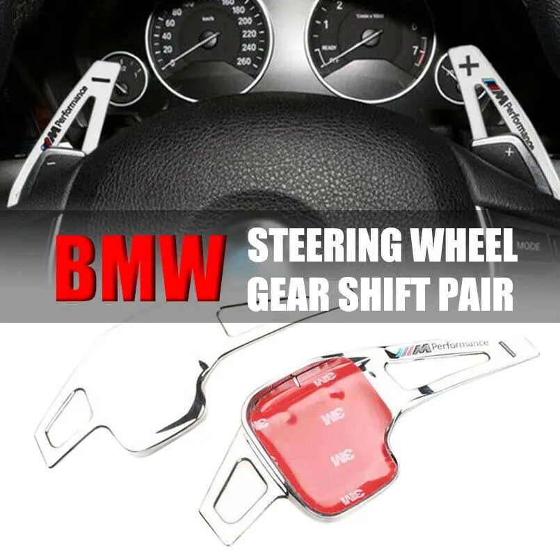1 пара серебристых алюминиевых переключателей передач на руль для BMW 3 5 серии F10 F18