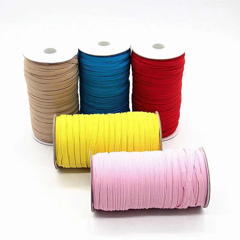 

Elastic Band Rubber Bands Tape 6mm Wide Thin Round Elastic Ribbon Rope Line Waist Sewing Supply Accessories Roll 100Yards