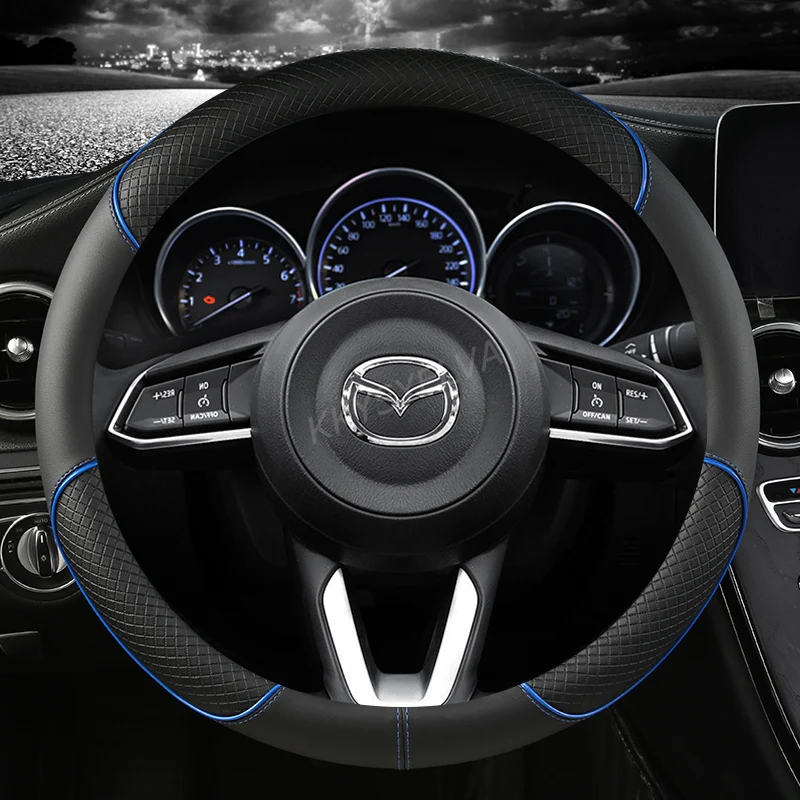 Copertura Del Volante Dell'Automobile Del Cuoio Dell'Unità Di Elaborazione Per La Cx-4 Cx-5 Cx-7 Cx-9 Mazda 3 Axela 6 Gh Gj Demio Antiscivolo Funda Vo