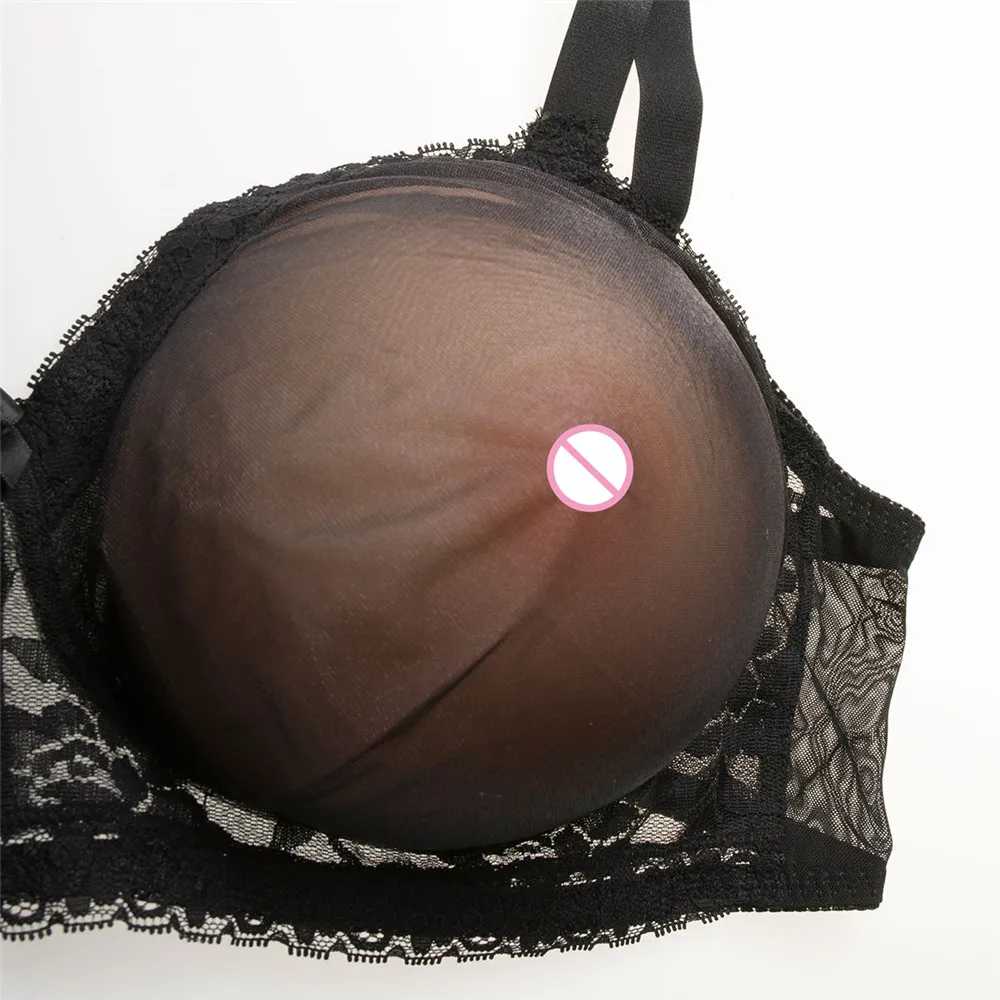 2400 г/пара круглый бежевый супер большая силиконовая грудь+ сексуальный черный прозрачный кружевной карман бюстгальтер) поддельная силиконовая грудь с бюстгальтером