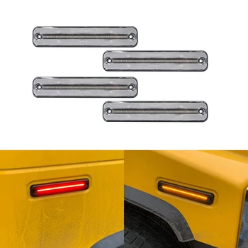 

4X CLEAR LENS AMBER RED FRONT RED LED SIDE MARKER LIGHTS INDICATOR FOR HUMMER H2 2003-2009 OEM# 25952319