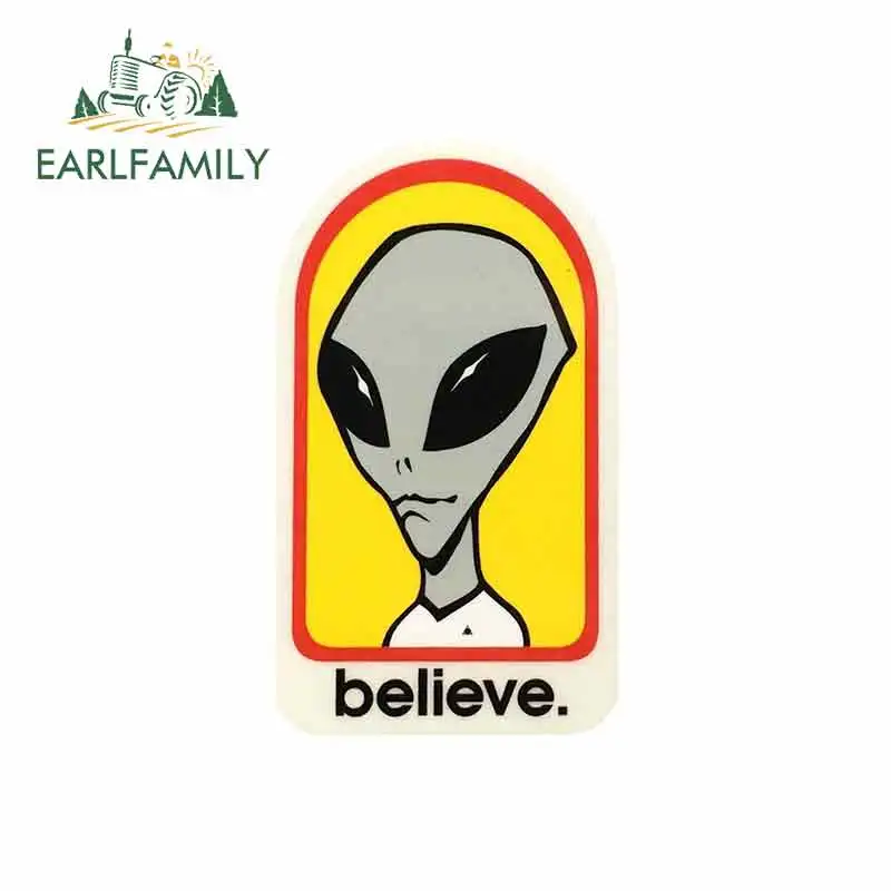 

EARLFAMILY 13cm x 7.9cm for Alien WorkShop Cartoon Oem Car Stickers Vinyl JDM Sunscreen Waterproof Anime VAN 3D DIY Fine Decal