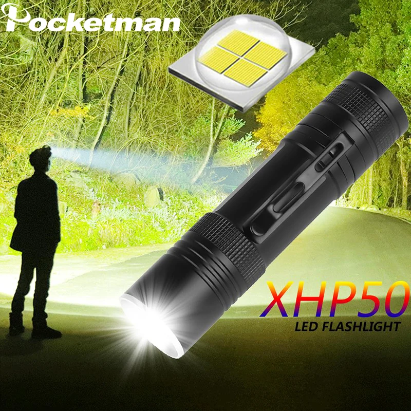 Супер мощный фонарик xhp50.2 ультра яркая лампа usb масштабируемый светодиодный