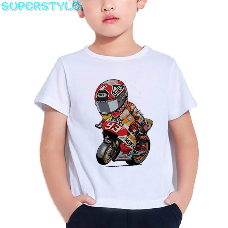 Camiseta infantil de desenho animado para bicicleta e moto, camiseta com  manga curta para meninos dhkp502 - AliExpress