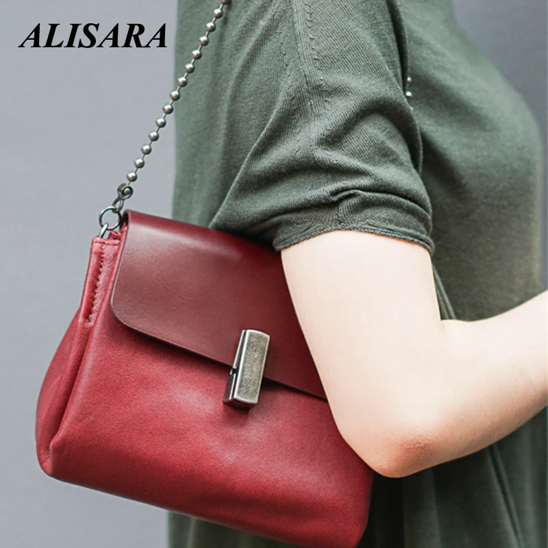 

Bag for woman vintage Saddle Messenger bag Shoulder Bags Casual Japan handmade First layer cowhide Genuine Leather Black red