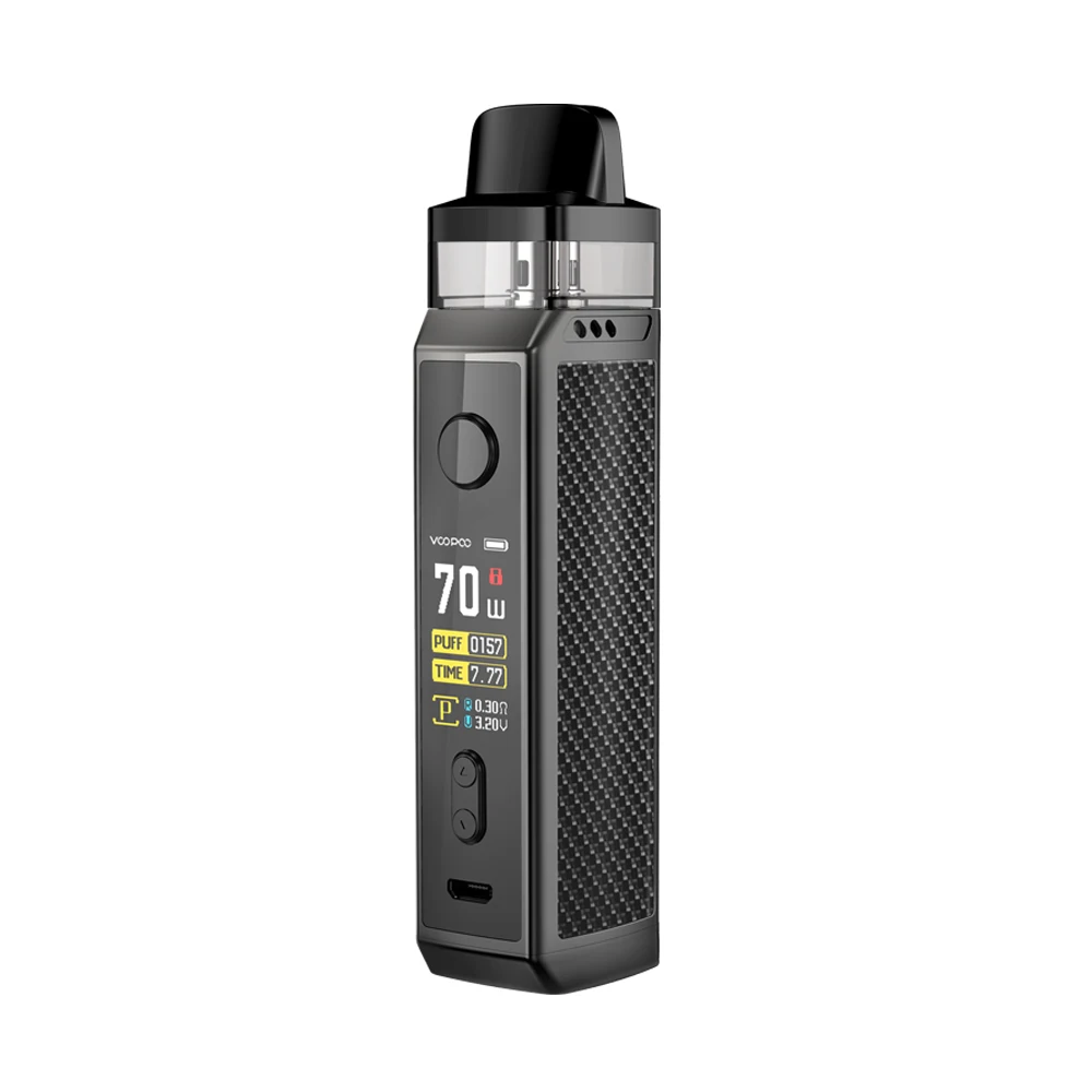 VOOPOO VINCI X Pod Mod 70 Вт Vape комплект 5,5 мл Pod емкость с VM1 VM4 Vinci катушки 0,96 дюймов TFT цветной экран без батареи 18650 - Цвет: Carbon Fiber