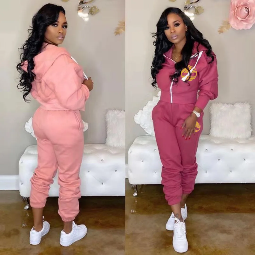 Plus Size 2 TWO PIECE SET Women Clothing Joggers Top+ Pants Tracksuit Track Suits Embroidered Sweatsuits Jogging Femme Outfits