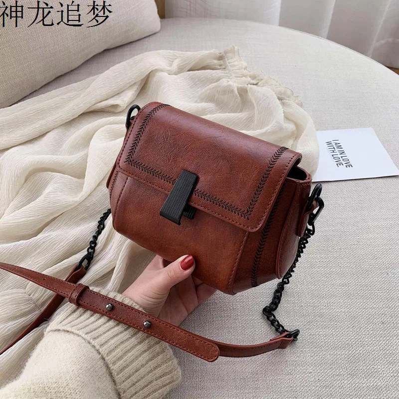 

Chain Leather Crossbody Bags For Women 2020 Luxury Handbags Designer Ladies Hand Shoulder Messenger Bag Sac A Main Female Sling