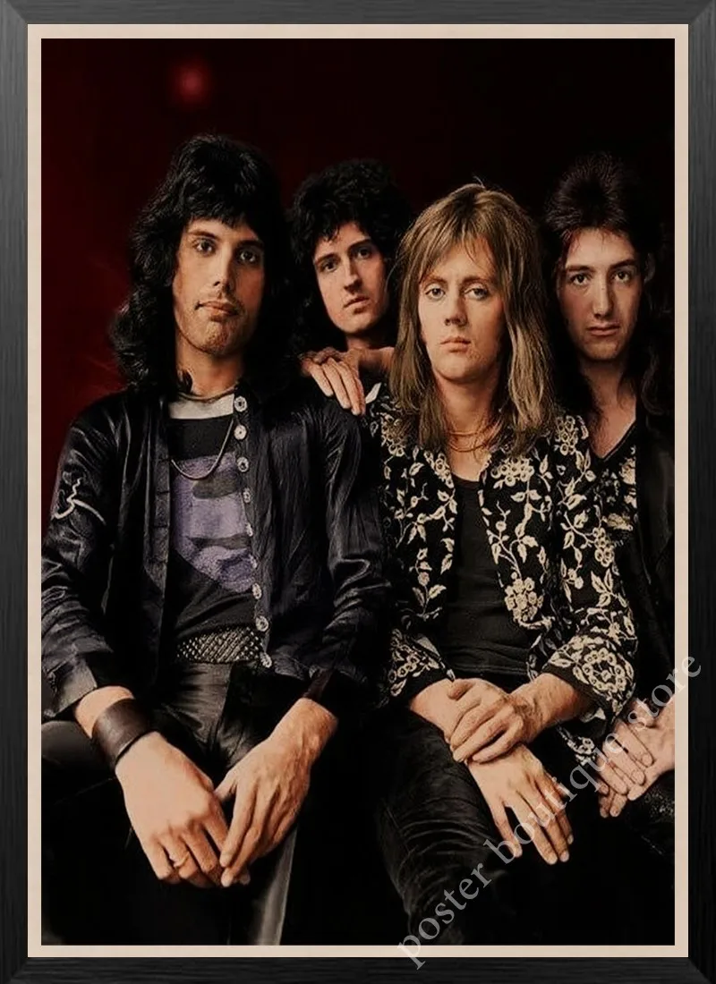 Queen Band музыкальный плакат на крафт-бумаге Фредди Меркьюри, Brian мая винтажная Высококачественная декоративная роспись стены стикер