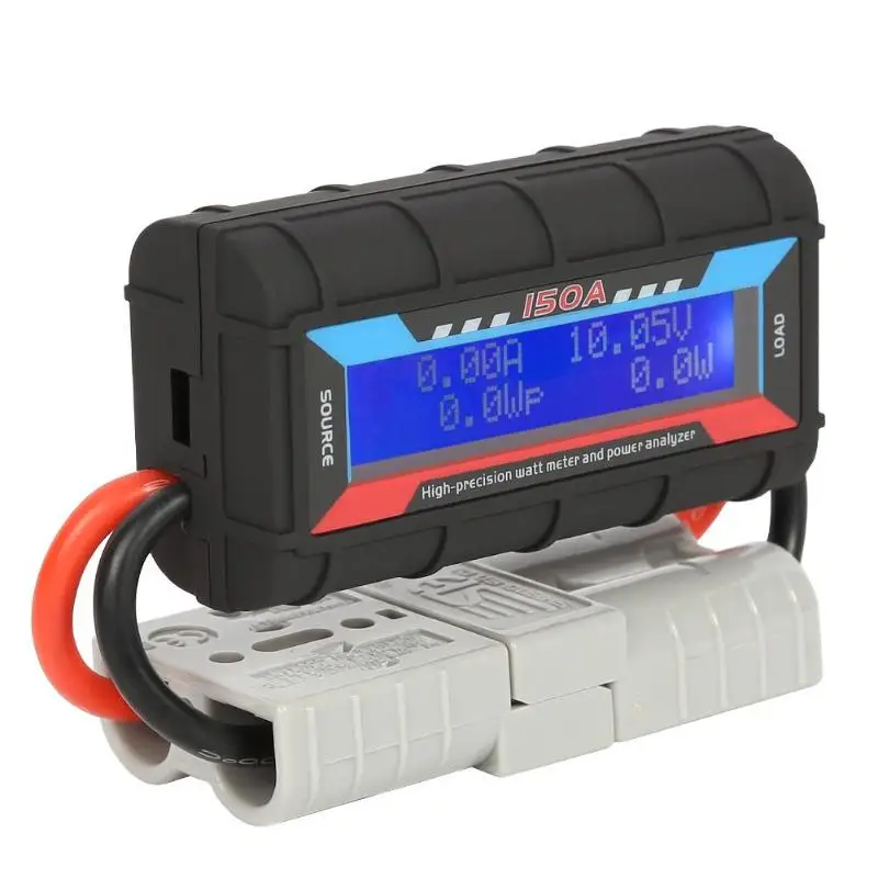 150A Watt Meter Power Analyzer w/2 Plugs LCD Backlight for RC Drone Battery