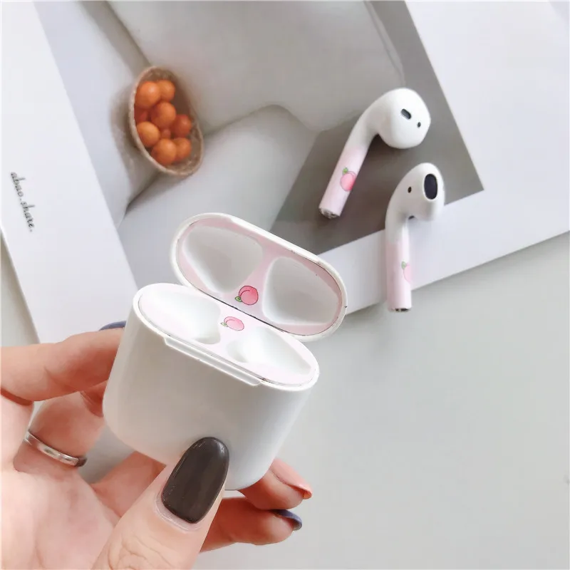 Милые защита для кожи Стикеры s для Airpods Стикеры защита от пыли Стикеры для Apple Ipad Air стручки 2 кожи 에어팟케이스 чехол для наушников