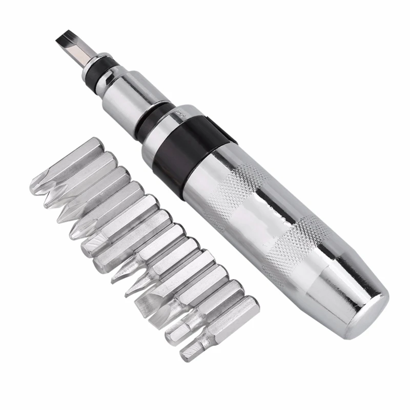 HLZS-14Pcs/набор многофункциональная ударная отвертка Набор отверток сверхмощный долото набор инструментов Набор торцевых головок Реверсивный ручной набор инструментов с