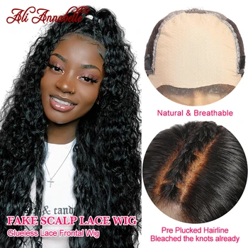 

Curly Fake Scalp Wig 13x6 Lace Front Human Hair Wigs Pre Plucked With Baby Hair Malaysian Fake Scalp Curly Human Hair Wig