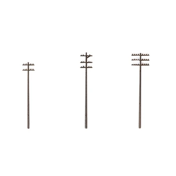 

15 Pcs 1:87 Model Train Ho Scale DIY Architectural Model Telegraph Poles Material Sand Table Model Materials