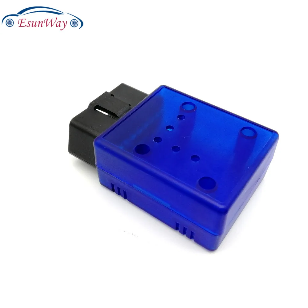 10 шт./лот! ELM 327 OBD2 OBD 2 OBDII OBD-II адаптер сопряжения разъем ELM327 bluetooth синяя ракушка