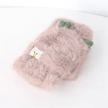 Перчатка для младенца зимняя теплая вязаная откидная крышка с оленем флисовые рукавицы перчатки детские вещи для новорожденных