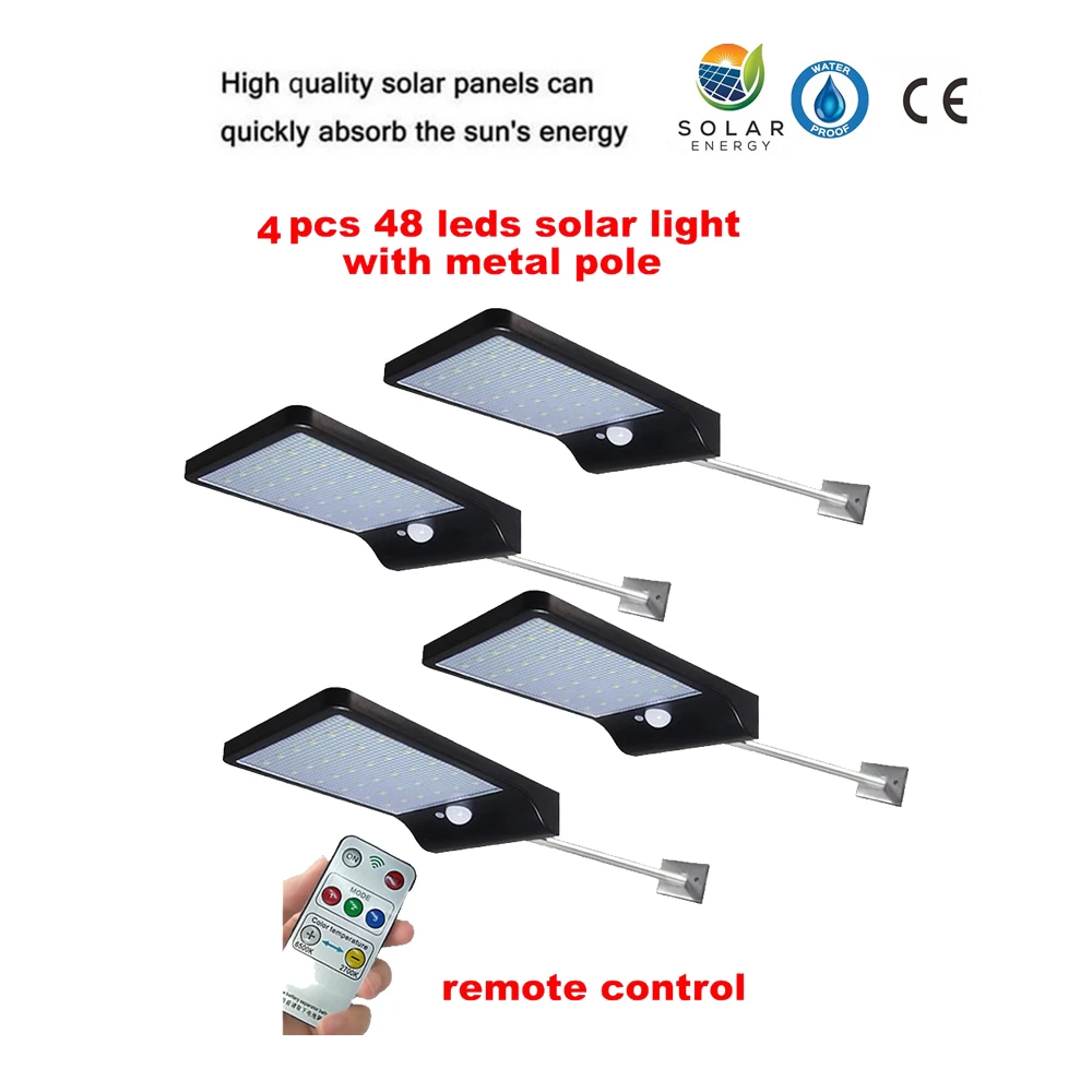 

2/4pcs Solar Powered Fence lamp Solar Garden Path light Outdoor Waterproof Night light Sensor for driveway Patio Emergency Light