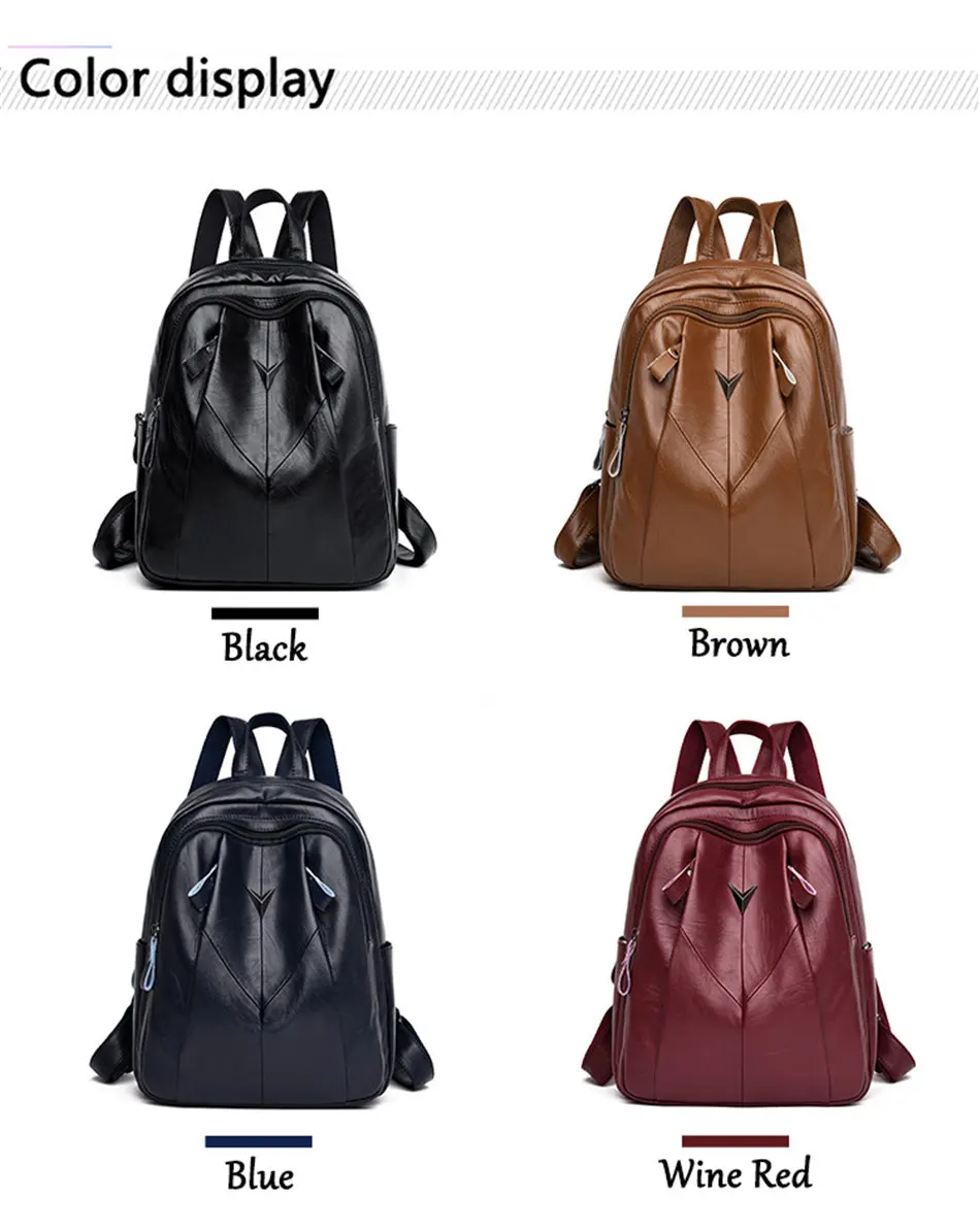 LANYIBAIGE Sac A Dos женский кожаный рюкзак Многофункциональный рюкзак школьные сумки на плечо для девочек-подростков Mochila Feminina
