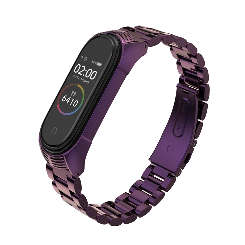 Mi jobs mi Band 4 ремешок металлический браслет из нержавеющей стали для Xiaomi mi Band 4 3 браслет для mi Band 3 Аксессуары