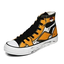 Мужская обувь; Новинка года; модная повседневная Молодежная обувь с высоким берцем; Мужская трендовая дышащая парусиновая обувь; мужские кроссовки; YGb-79986