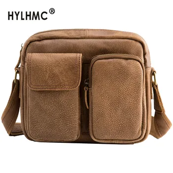 

Messenger Bag Men Oil Leather Shoulder Bag Japanese Large Capacity Messenger Bag Small Shoulder Bags The First Layer of Leather