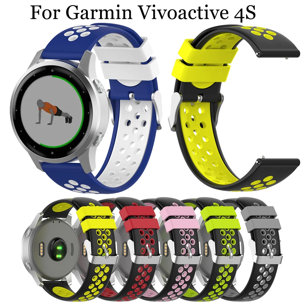 Cinturino In Silicone 18Mm Cinturino Per Garmin Vivoactive 4S Smart Watch Cinturino Sportivo Cinturino Da Polso Cinturino Per Garmin Vivoactive 4S