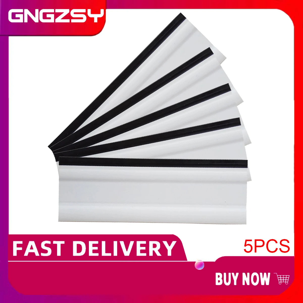 5pcs 6inch Soft Rubber Scrapers Auto Window Glass Clean Snow Scraper