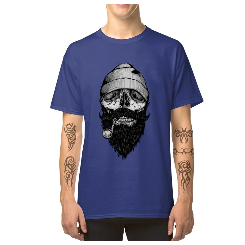 Bone_Sailor_8630 Tshirts Designer Short Sleeve Cool 100% Cotton Fabric O-Neck Mens T Shirt Printed On T-shirts Fall Bone_Sailor_8630 blue