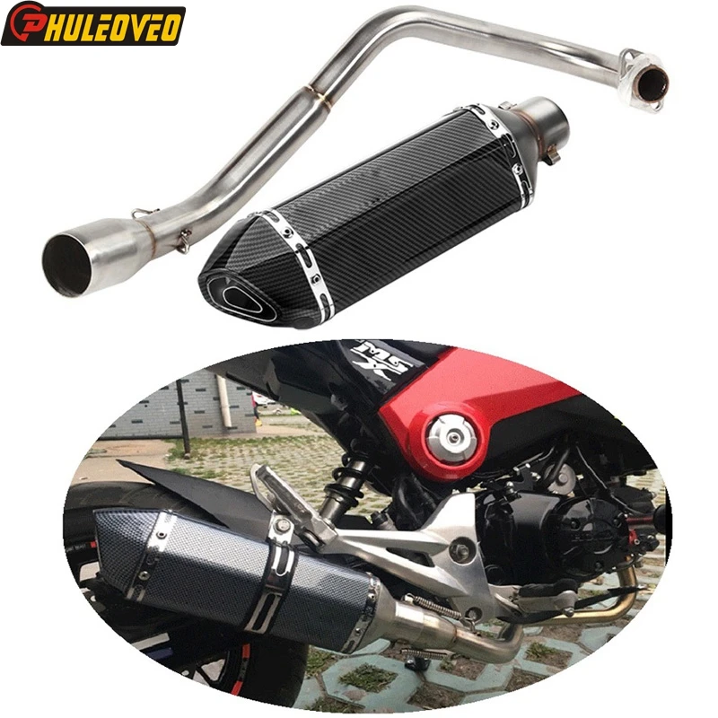 For Honda MSX125 2016-2020 for Honda Grom 2016-2020 Motorcycle Exhaust System Connector Header front Pipe with Muffler DB Killer